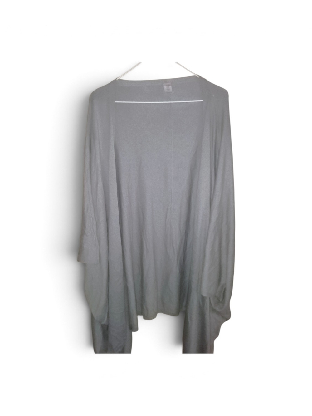 Women's Gray Open-Front Sweater Cardigan